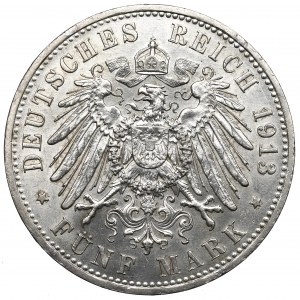 Germany, Preussen, 5 mark 1913