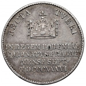 Rakúsko, Ferdinand I., korunovačný žetón, Praha 1836