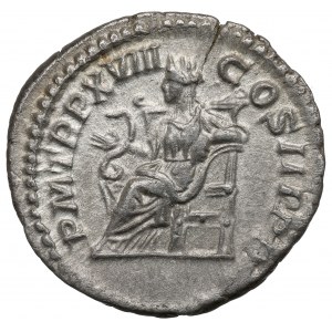 Cesarstwo Rzymskie, Septymiusz Sewer, Denar - P M TR P XVIII COS III P P