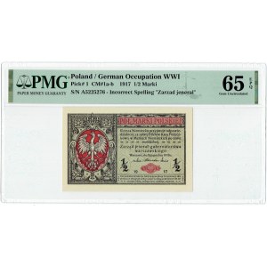 GG, 1/2 mkp 1916 General - PMG 65 EPQ