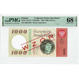 PRL, 1000 złotych 1965 S, WZÓR - PMG 68 EPQ