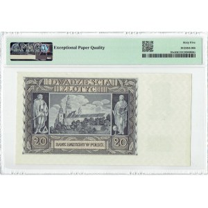 GG, 20 złotych 1940 - rzadsza seria N - WWII London Counterfeit - PMG 65 EPQ