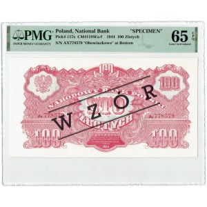 PRL, 100 Gold 1944 , ...schulden... Axt - MODELL - PMG 65 EPQ