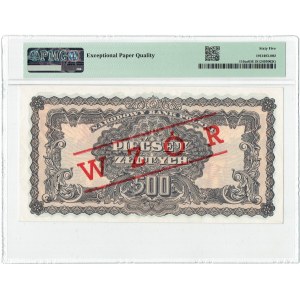 500 gold 1944 ...owe - BH - imprinted MODEL - PMG 65 EPQ