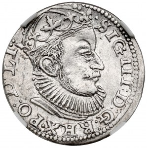 Žigmund III Vasa, Trojak 1589, Riga - NGC MS63