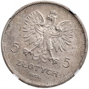 II Republic of Poland, 5 zloty 1928 Nike - NGC MS62