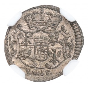 Germany, Saxony, Frierich August II, Heller 1744 - NGC MS64