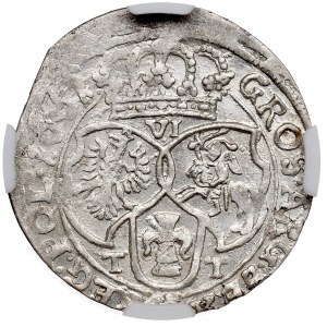 Jan II Kazimierz, Szóstak 1661, Bydgoszcz - NGC MS61