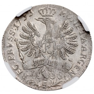 Kniežacie Prusko, Fridrich II, Ort 1753, Königsberg - NGC MS64