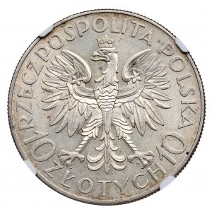 II Republic of Poland, 10 zlotych 1933, Traugutt - NGC MS61
