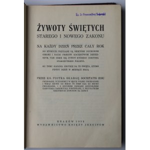 Skarga, P. Żywoty Świętych, Kraków 1933-35, Tom 1-3