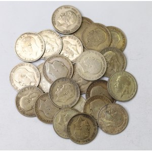 Wielka Brytania, Zbiór ciekawych srebrnych monet (275g)