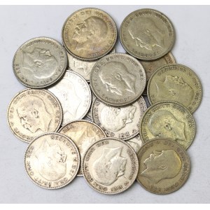 Wielka Brytania, Zbiór ciekawych srebrnych monet (247g)