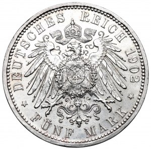 Nemecko, Baden, 5 značiek 1902