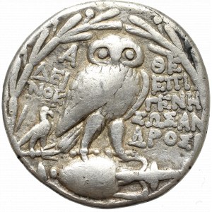 Grécko, Attika, Atény, Tetradrachma cca 124-3 pred n. l. - Sova