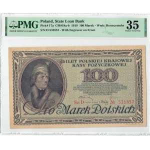 II RP, 100 marks 1919 D - PMG 35