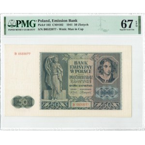 GG, 100 złotych 1941 B PMG 67 EPQ