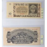 Czechoslovakia, Protectorate of Bohemia and Moravia, Collection of 75 selected banknotes