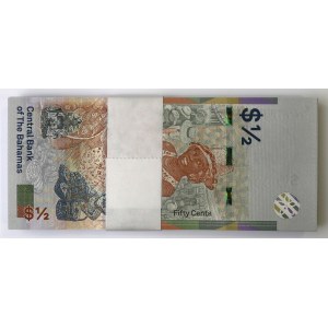 Bahamy, 1/2 dolára 2017 - bankový balík (100 kusov).