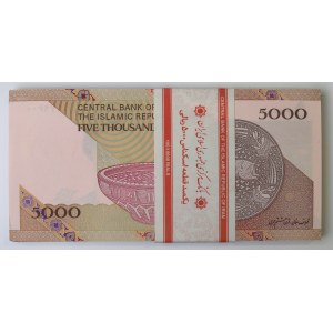 Írán, 5000 riálů 2014 - bankovní balík (100 kopií).