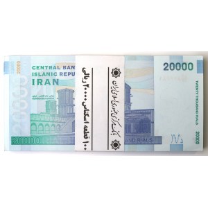 Írán, 20000 riálů 2017 - bankovní balík (100 kopií).