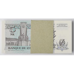 Zaire, 5 Nouveaux Makuta 1993 - Bankpaket (100 Exemplare).