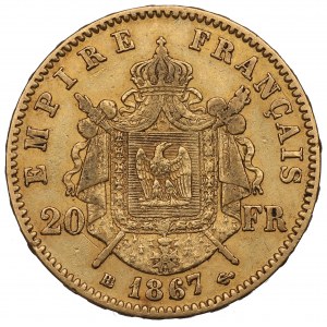 France, 20 francs 1867