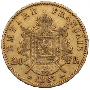 Francja, 20 franków 1867