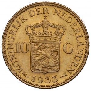 Holandsko, 10 guldenov 1933