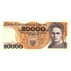 Poľská ľudová republika, 20000 zlotých 1989 AE
