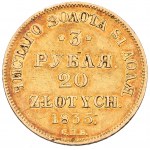 Zabór rosyjski, Mikołaj I, 3 ruble=20 złotych 1835, Petersburg