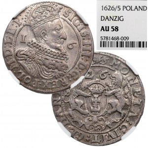 Sigismund III, 18 groschen 1626, Danzig - NGC AU58
