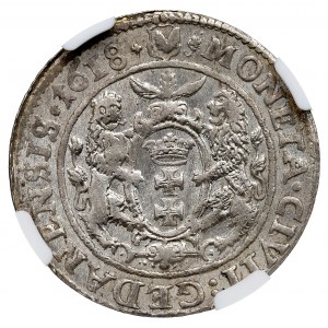 Žigmund III Vasa, Ort 1618, Gdansk - NGC MS60