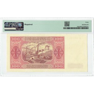 PRL, 100 zloty 1948 K , VERY RARE - PMG 40