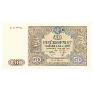 PRL, 50 złotych 1946 D