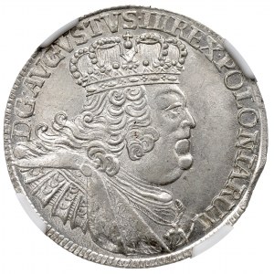 Saxony, Friedrich August II, 18 groschen 1755 - NGC MS63