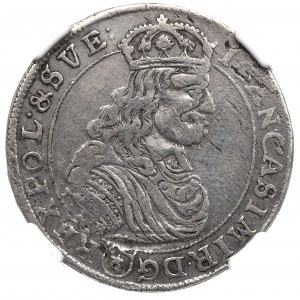 John II Casimir, 18 groschen 1667, Bromberg - NGC XF Details