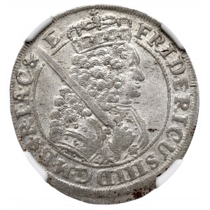 Kniežacie Prusko, Fridrich III, Ort 1699, Königsberg - NGC MS64