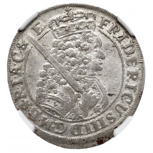 Germany, Preussen, Friedrich III, 18 groschen 1699, Konigsberg - NGC MS64