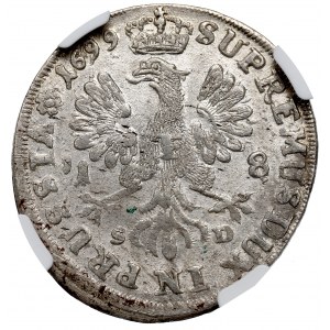 Prusy Książęce, Fryderyk III, Ort 1699, Królewiec - NGC MS64