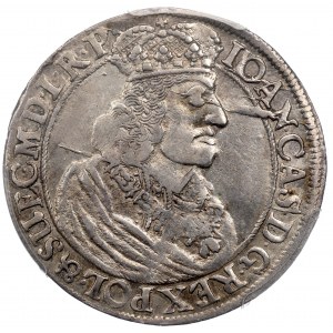 Jan II Kazimierz, Ort 1660, Gdańsk - PCGS AU55