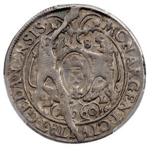 John II Casimir, 18 groschen 1660, Danzig - PCGS AU55