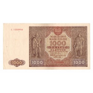 PRL, Zestaw 1000 złotych 1946 C i 1000 złotych 1947 E