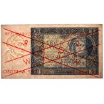 II RP, 5 złotych 1930 BX z nadrukiem WZÓR