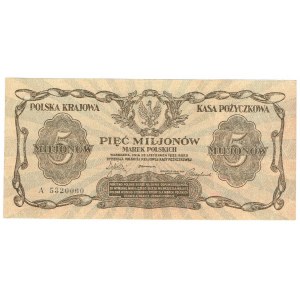 II RP, 5 Millionen polnische Mark 1923 A