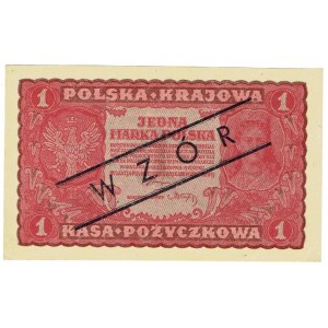 II RP, 1 marka polska 1919 I SERIA DN - WZÓR