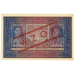II RP, 5000 Polish marks 1920 II Series R MODEL.