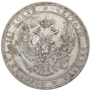 Ruské delenie, Mikuláš I., 3/4 rubľa = 5 zlatých 1836 MW, Varšava