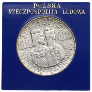 PRL, 100 złotych 1966 Mieszko i Dąbrówka Próba srebro