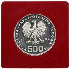 Volksrepublik Polen, 500 Gold 1982 Geschenk der Jugend - Muster Silber